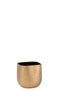 J-Line bloempot Audrey - keramiek - goud - medium - Ø 22.00 cm