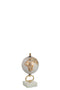 GLOBE ON FT MARB WH/MET GD XS