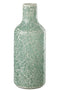 VASE MOSAIC GLASS GR/WH L