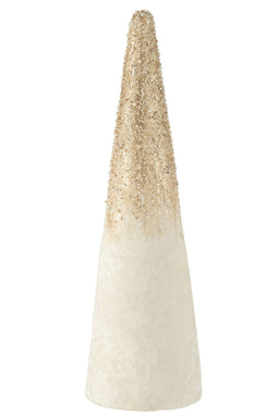 CONE VELVET ECRU PEARLS GOLD L