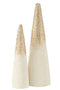 CONE VELVET ECRU PEARLS GOLD L