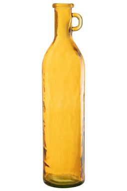 VASE BOTTLE CYLINDER OCHRE