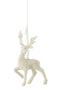 REINDEER HANG VELVET GL WH