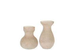 VASE POWDER GLASS PINK ASS2