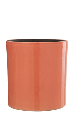 J-Line bloempot Flek - keramiek - roze - large - Ø 25.00 cm