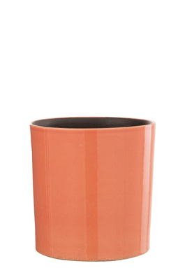 J-Line bloempot Flek - keramiek - roze - medium - Ø 21.00 cm