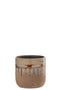 J-Line bloempot Druppel - keramiek - beige/grijs - small - Ø 15.00 cm