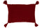 CUSHION KNITTED TASSEL ACR RED