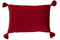 CUSHION KNITTED TASSEL ACR RED
