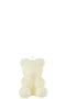 J-Line kaars Teddy Beer - wit - small - 8U