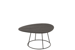 SIDETABLE OVAL WOOD/MET D BR S