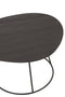 SIDETABLE OVAL WOOD/MET D BR S