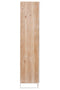 J-Line kast Hoog 2 Deuren Zigzag - hout/metaal - naturel/wit