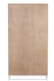 J-Line kast Hoog 2 Deuren Zigzag - hout/metaal - naturel/wit