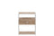 J-Line bijzettafel Zigzag 1 Lade - hout/metaal - naturel/wit