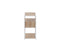 J-Line bijzettafel Zigzag 1 Lade - hout/metaal - naturel/wit