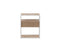 J-Line bijzettafel Zigzag 1 Lade - hout/metaal - naturel/wit