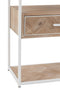 J-Line bijzettafel Zigzag 1 Lade - hout/metaal - naturel/wit