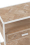 J-Line bijzettafel Zigzag 1 Lade - hout/metaal - naturel/wit