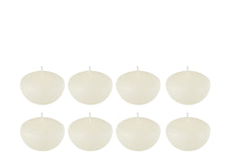 J-Line doos van 8 drijfkaars -wit - small - 4U