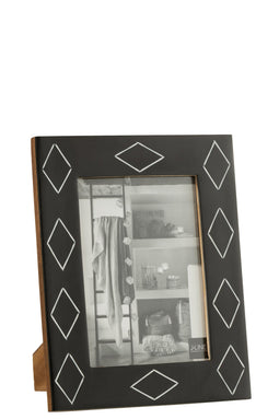 PHOTOFRAME REC PAT RES BL/WH L