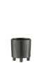 J-Line bloempot Smoke - keramiek - grijs/zwart - medium - Ø 15.00 cm