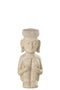 J-Line decoratie Standbeeld Zittend Etnisch - steen/polyresin - beige - small