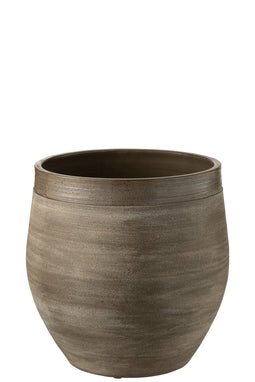 FLOWERPOT GIO CERAMIC BROWN XL