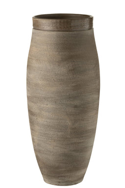VASE GIO CERAMIC BROWN L