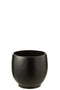 J-Line bloempot Ying - keramiek - zwart - small - Ø 26.00 cm