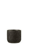 J-Line bloempot Ruw - keramiek - zwart - small - Ø 15.00 cm
