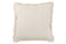 CUSHION FRAYED EDGES COT WHT