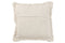 CUSHION FRAYED EDGES COT WHT