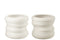 J-Line bloempot Organisch - keramiek - wit - large - Ø 32 cm - 2 stuks