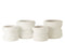 J-Line bloempot Organisch - keramiek - wit - large - Ø 32 cm - 2 stuks