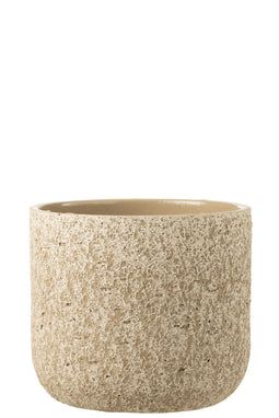 FLOWERPOT ROUGH CERAMIC BEI XL