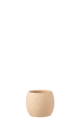 J-Line bloempot Enya - keramiek - beige - small - Ø 16.00 cm