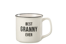 MUG BEST GRANNY PORC WH/BL