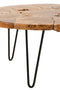 J-Line boom Palm Bladeren 3 Stammen - staal - goud - large