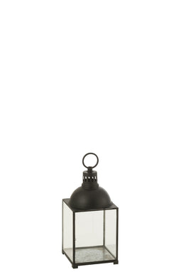 LANTERN HAGRID GLASS/IRON BL S