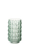 J-Line vaas Bubbels - glas - lichtgroen - small