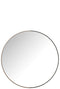 MIRROR ROUND METAL/WOOD BL L