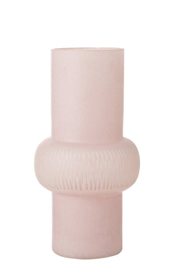 VASE STRIPE BALL GLASS L PK L