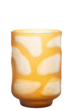 VASE SPOTS GLASS BROWN