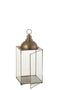 LANTERN HAGRID GLASS/IRON BR M