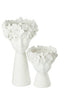FLOWERPOT HEAD RESIN WH L