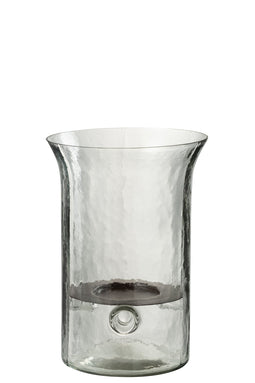 CANDLEHOLDER PLAT BLUR GL TR S