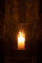 CANDLEHOLDER PLAT BLUR GL TR S