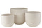 S/3 FLOWERPOTS RND CER HIGH WH