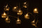 GARL 10BALLS+LED GL RIB DA GR